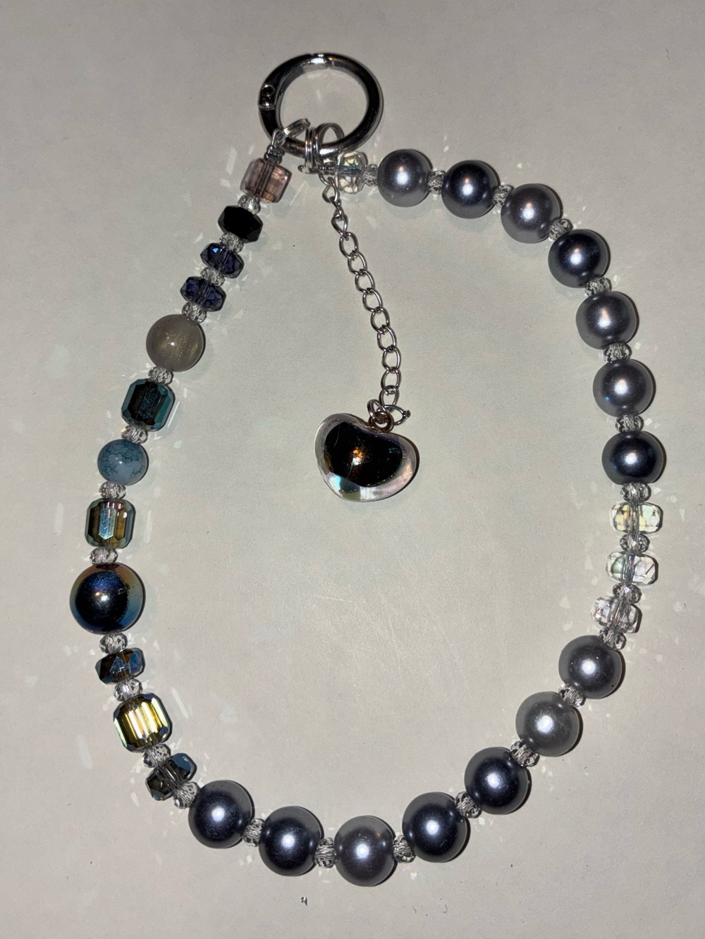 Beaded Charm Bracelet Keychain